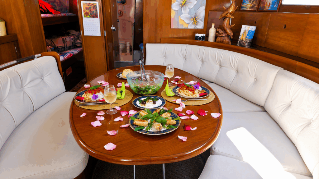 Savoring Luxury A MediterAsian Feast for couple on Sailing Edisa in Rhodes