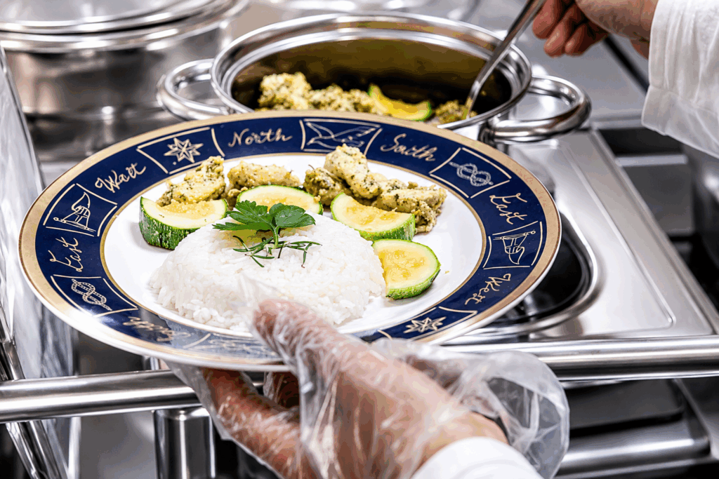 Chef-Plated Poulet à la citronnelle - Courgette & Aromatic Steamed Jasmine Rice